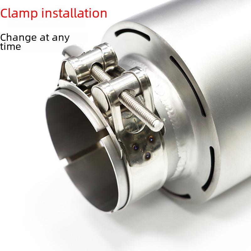 Universal Frosted Mesh Stainless Steel Muffler for Car Exhaust Pipe Modification Golf GTI Tail Throat - Perfect Fit