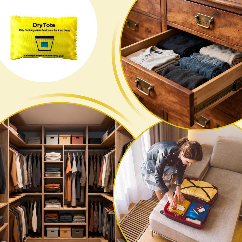 Desiccant Packets 100g Humidity Control Packets Rechargeable Desiccant Bags For Food Storage Car Tent Bathroom Bookshelf Fridge