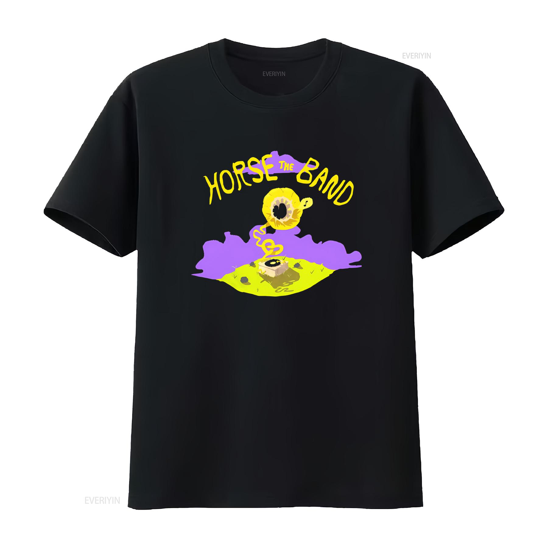 

HORSE THE BAND Retro Gramophone Design Hardcore Nintendocore T Shirt for Music Lovers vintage Washed Stretched Stylish graphic 4XL