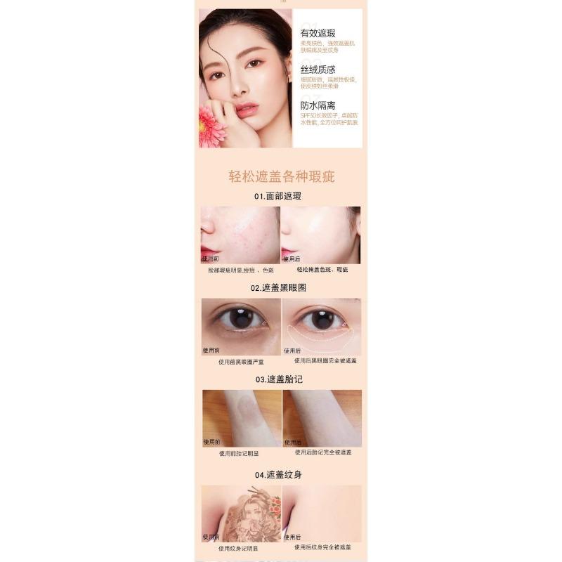 High Definition Clear Concealer Cream Waterproof Sweatproof Cover Spots Acne Dark Circles For Women