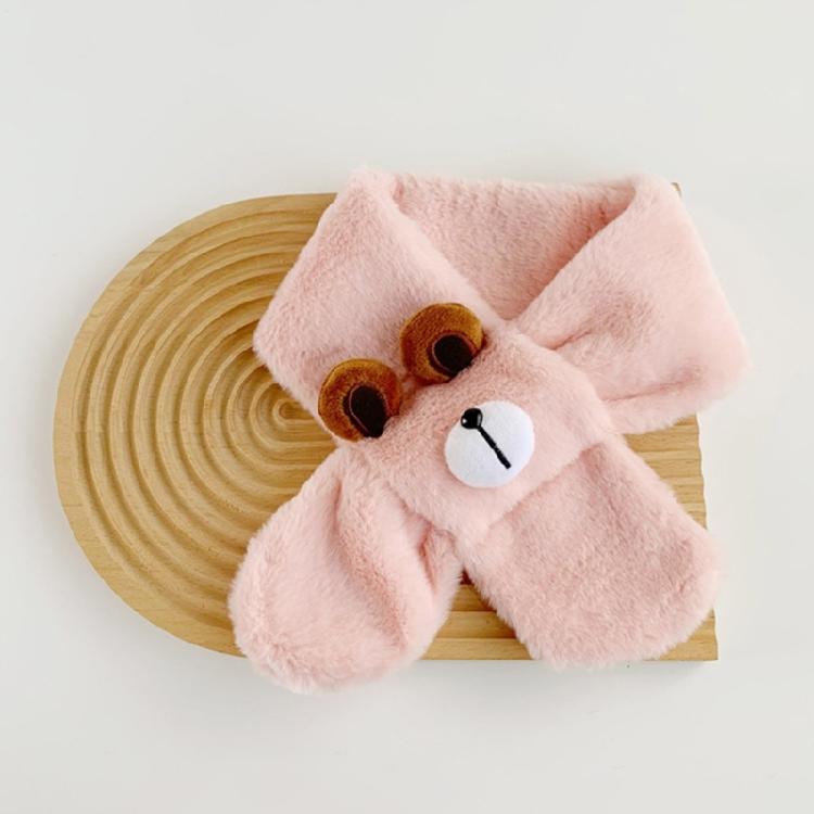 Girls Neck Scarf InsStyle Baby Cartoon Scarf Furry Plush Neck Warmer for Outdoor