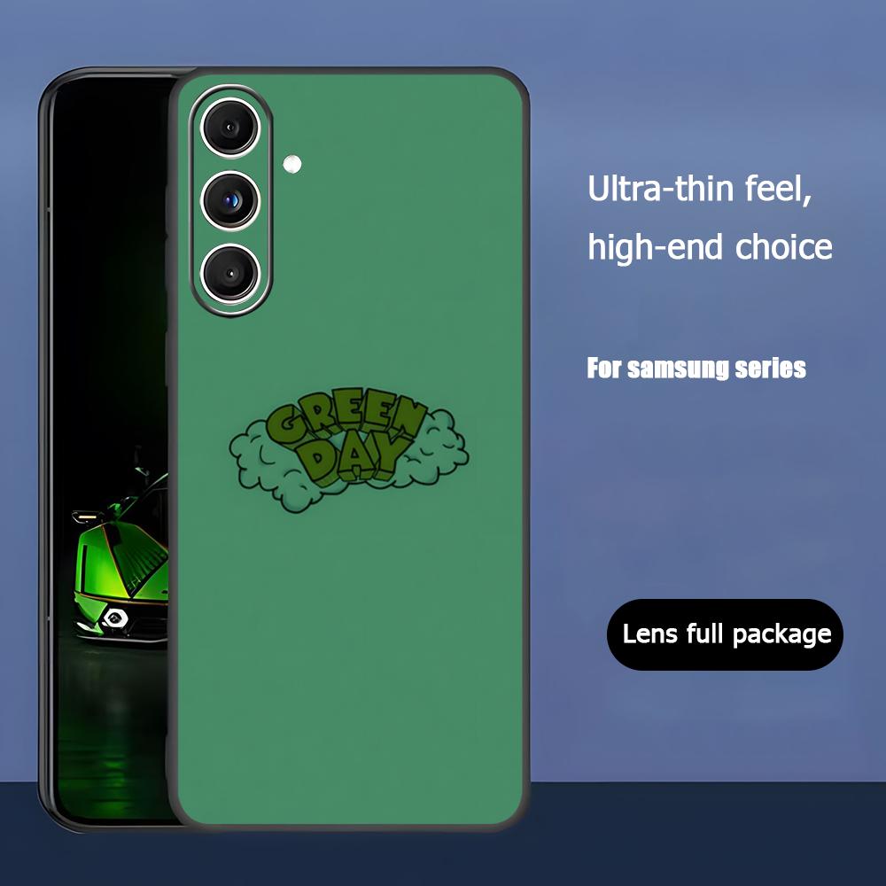Hot Green Day Band Cool Phone Case For Samsung Galaxy S25 S24 S23 S22 S21 S20 Plus Ultra Note20 Soft Black