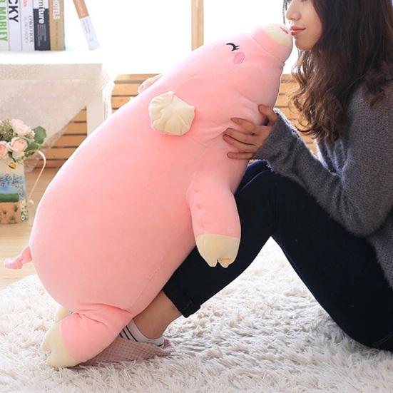 Pig Plush Pillow PP Cotton Filling Sofa Ornament Pink Cute Piggy Pillow Stuffed Animal Doll Birthday Gift