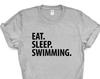 Eat Sleep Swimming T-Shirt: Soft Cotton Swimmer Tee