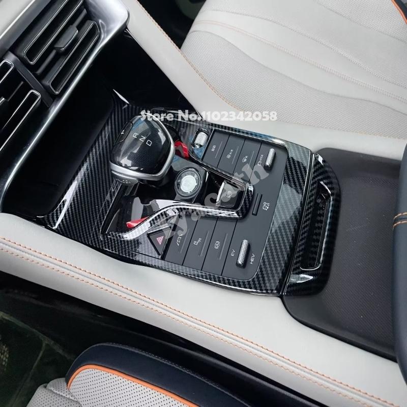 LHD For BYD Seal U Sealion 6 Song Plus 2024 2025 ABS Carbon fiber Interior Accessories window rise switch gear shift panle cover