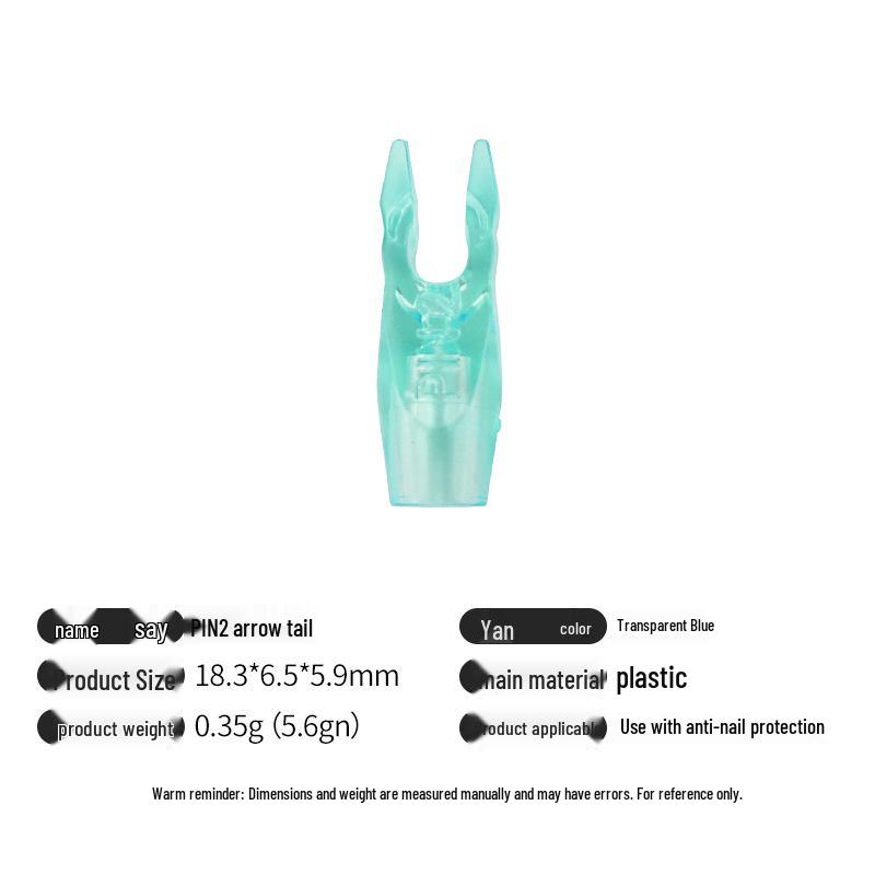Multicolor Anti-Nail Plastic Arrow Nock with Inner Insert and Outer Wrap, Various Specifications Available.