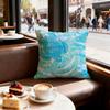 Light Blue Ocean Ripple Cushion Cover Decorative Cushions Covers Cover Sofa X Pillow  Piece X X Pillowcase