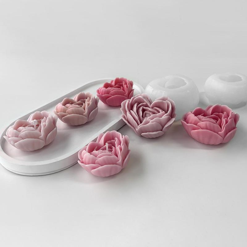 Forma na srdce s květinami DIY Forma na srdce s růžemi Aromaterapeutická svíčka Epoxidová pryskyřice Sádrová forma Ručně vyráběné mýdlo Silikonové formy