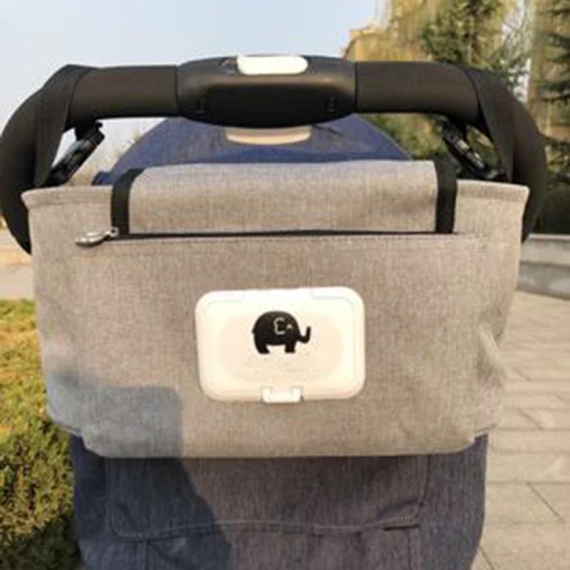 Non-Toxic Baby Stroller Organizer Bag Mummy Diaper Bag Hook Baby Carriage Waterproof Large Capacity Stroller Accessories Travel Nappy