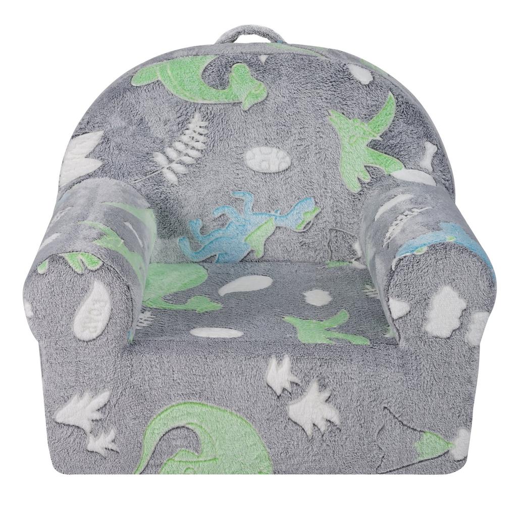 VEVOR Toddler Chair, Kids Armchair Comfy, Toddler Couch Sofa Bed Glow In The Dark, Kids Chair Seat Playroom Furniture for Kids Girls & Boys, Grey