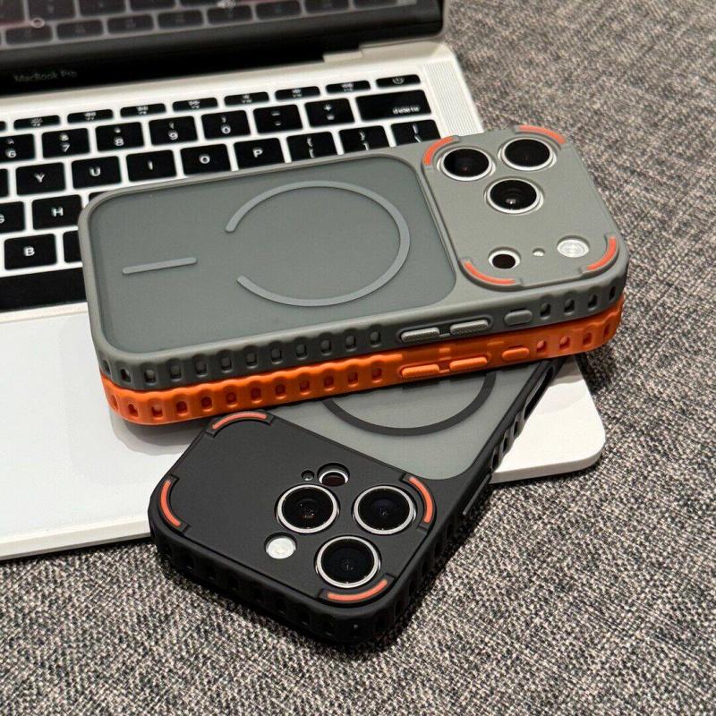 Luxury Matte Armor For Magsafe Magnetic Case For 17 Air 16 15 14 13 12 11 Pro Max Plus Transparent Wireless Charge Cover