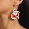 Festive Christmas Cartoon Earrings: Cute Santa & Snowman Dangles