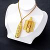 Vietnamese Sand Gold God of Wealth Pendant Necklace with Zircon Inlay - Women's Long-lasting Color Retention Accessory