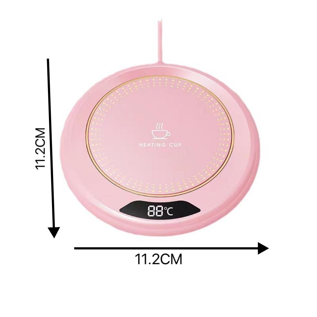 Mug Warmer USB Cup Heater Electric Coffee Milk Tea Water Heating Pad Thermostatic Coasters Cup Warmer for Home Office Mug Heater розовый