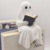 Halloween Ghost Resin Decoration Reading Book Sculpture Unique Home Decor Ornament for Party Festival Gift