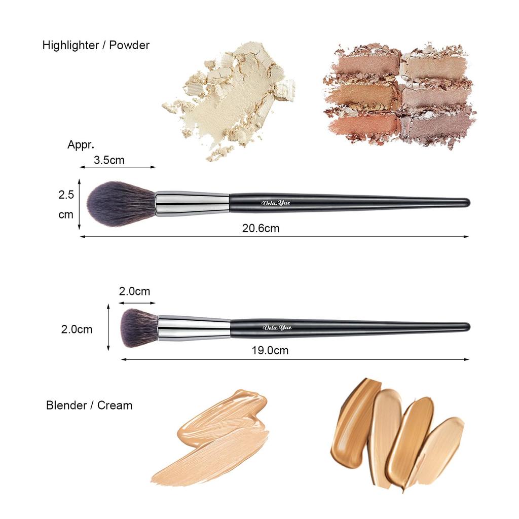 Vela.Yue Contour & Highlight Powder Cheek Makeup Brush Brush Set Foundation & Concealer Makeup Brush Makeup Brush
