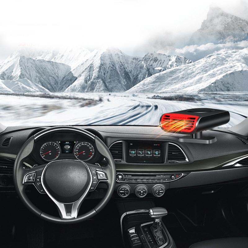 Portable 12V Car Heater Cigarette Lighter Windshield Defroster & Defogger 2 In 1 Fast Heating/Cooling Heater Demister