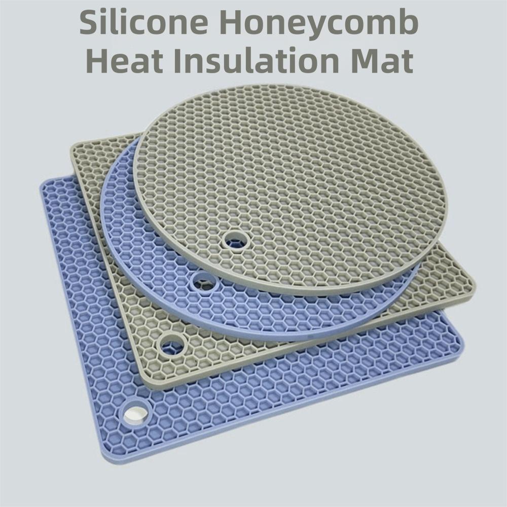 4 Stück/Set Hitzebeständige Verbrühschutzmatte Anti-Rutsch-Topfuntersetzer Geschirr-Matte Küchenzubehör