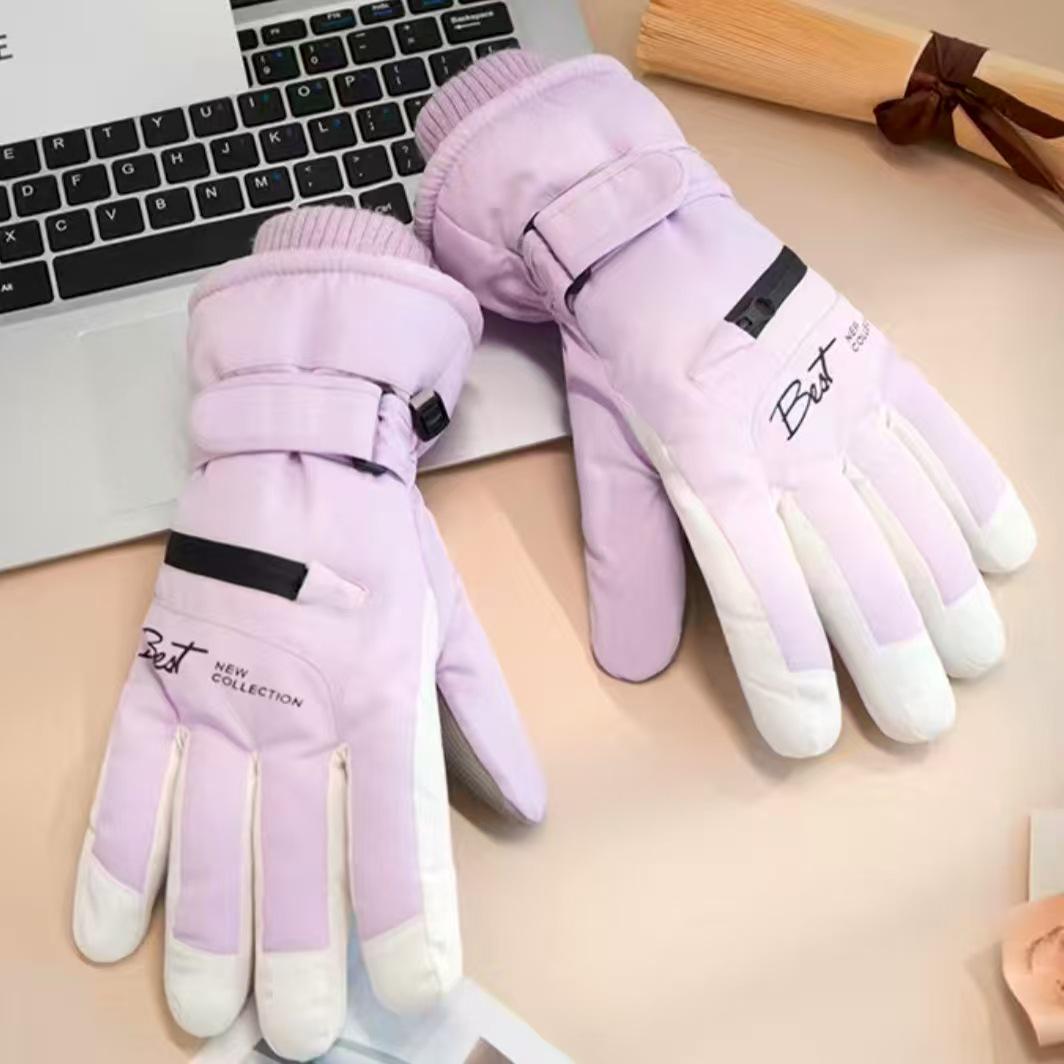 Unisex Warm Touchscreen Gloves - Soft, Comfortable, Water-Repellent, Multi-Color Options for Couples One Size светло-фиолетовый