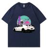 Initial D T-shirts Oversize Unisex T Shirt Summer Unisex Hip Hop Funny GTR Vaporwave JDM Car Print Harajuku Tshirt Casual Tops Tee