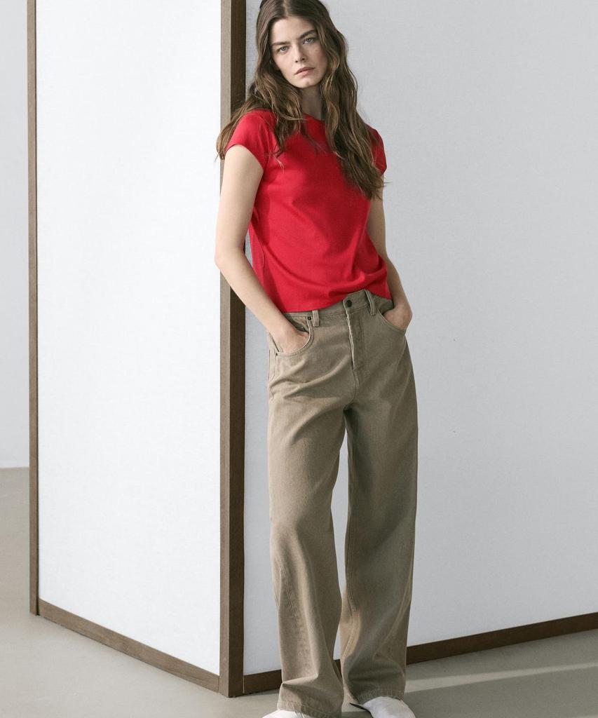 Masimodutti Balloon Mid-Waist Pants