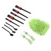 11PCS Car Cleaning Detailing Brush Set Interior Exterior Plastic for Wheels Windshield Wipers Window GlassGreen