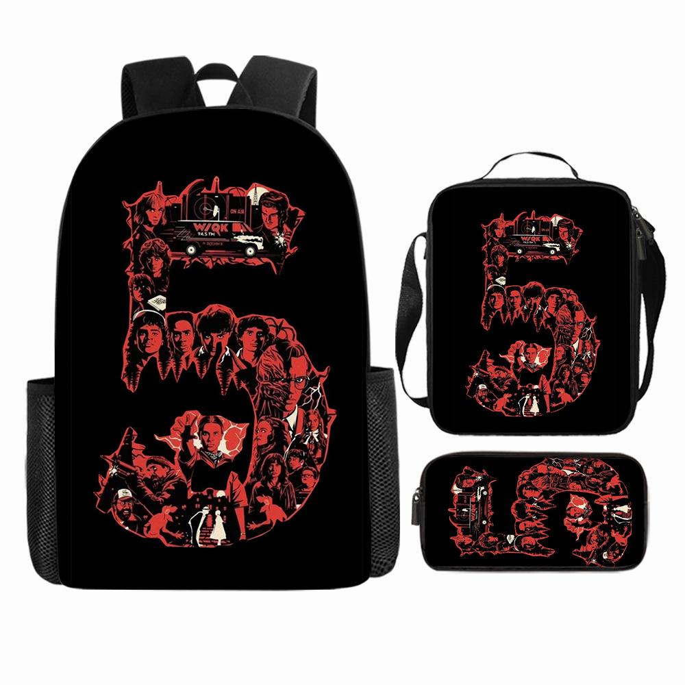 Stranger Things5 Rucsac pentru copii+geantă de umăr+etui pentru creioane KTB