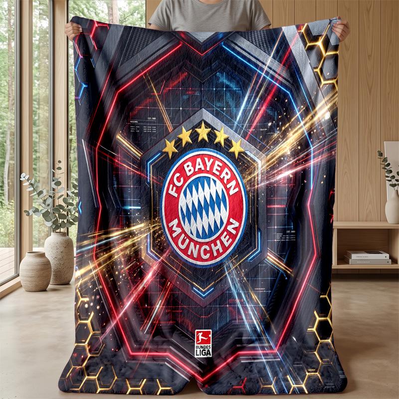 Bayern Munich Theme Blanket Soft Flannel Blanket Plush Throw Blanket Cozy Sofa Bed Blanket for Home Decor