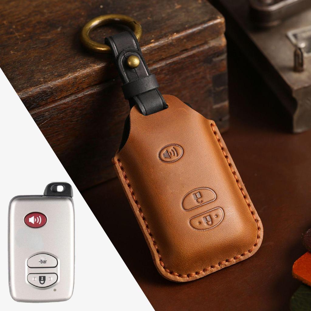 Genuine Leather Key Cover for Old Model Toyota Highlander and Land Cruiser
