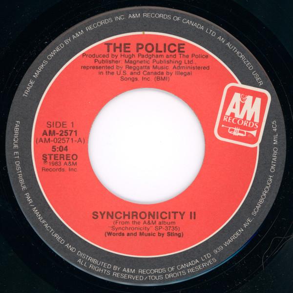 

7inch Record POLICE Synchronicity II AM2571 AM Records 1983 Canada Rock Used
