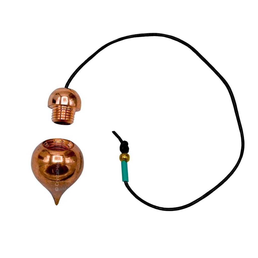 Pendolo Radiestesico in Rame per Divinazione e Guarigione Energetica, Strumento Pendolo Radiestesico per Guida Spirituale, Ideale per Radiestesia con Pendolo e Equilibrio dei Chakra