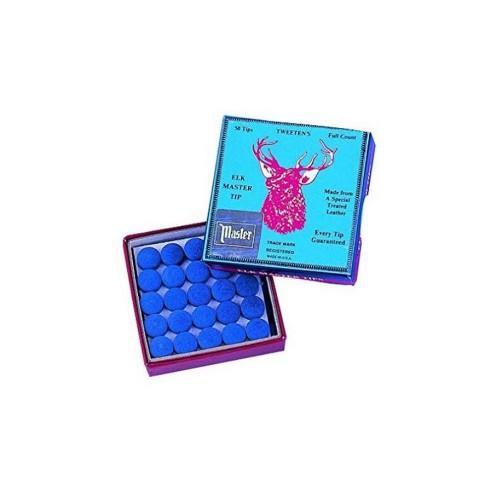 Elkmaster Leather Pool Cue Tips (Pack of 50)