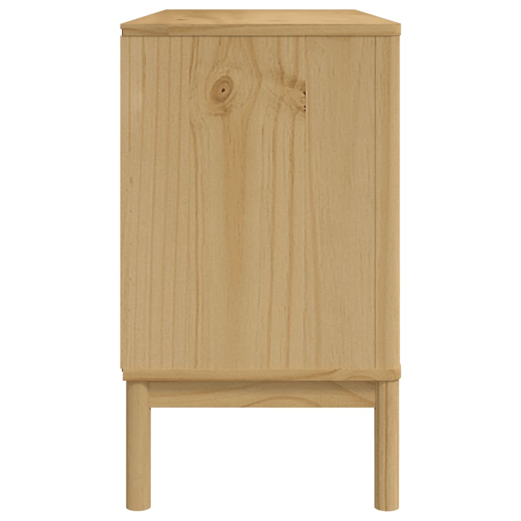Vidaxl Szafka Floro, Woskowy Brąz, 114X43X74 Cm, Lite Drewno Sosnowe