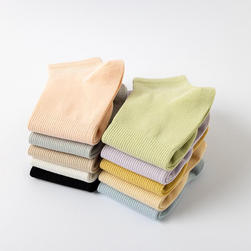 Female Summer Cotton Breathable and Sweat Absorbing Mesh Girdle Waist Sports Boneless Anti Pilling Tube Socks