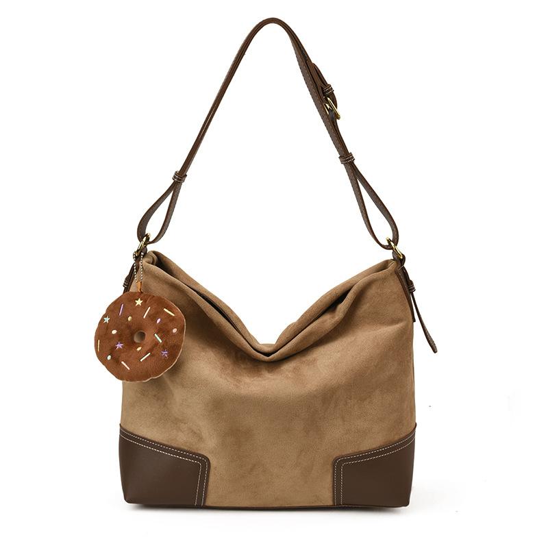Retro Matte Tote Bag 2026 Autumn and Winter New Simple Large-capacity Student Class Armpit Bag Shoulder Messenger Bag