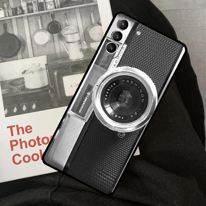 Vintage Retro Camera Phone Case For Samsung Galaxy S22 S23 S24 Ultra S20 S21 S24 FE S9 S10 Plus Note 10 20 Ultra