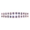 Luxury Sparkling Purple Heart Nail Art Tips - Removable and Wearable