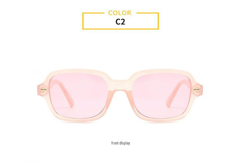 Trendy Unisex Small Square Frame Rice Nail Sunglasses - Fashionable Design 22160