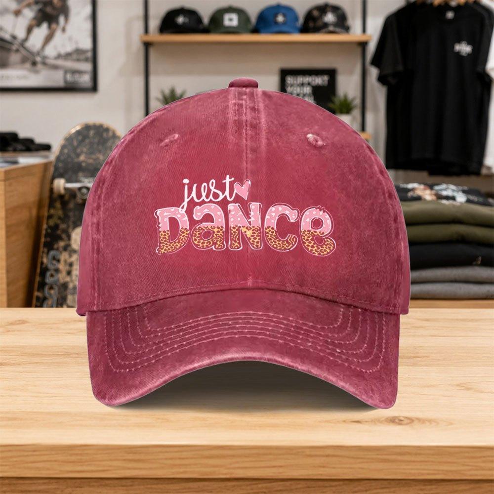 1pc Just Dance Baseball Cap For Unisex Washed Duckbill Hat Suitable For Outdoor Sports Parties Lightweight Hook Loop Cl