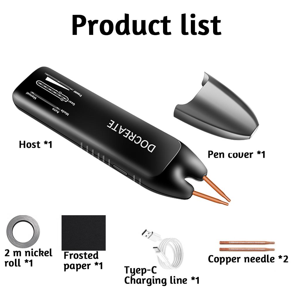 Tragbares Mini-Batterieschweißgerät, 11 Gänge, einstellbare automatische und manuelle Modi, Batterie-Punktschweißgerät für DIY 18650 Batterie