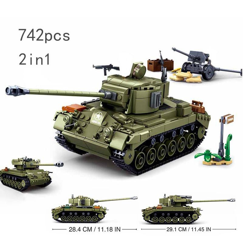 Tankové sady 2023 nové vojenské vozidlo stavebnice stavebnice ww2 německo usa T34 světová válka 2 1 i ii obrněný tank
