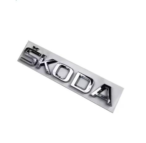 JIYQ3 ABS Letter Emblem Sticker for Skoda RS Fabia Yeti Superb Octavia Kodiaq Karoq Tour Rapid Car Rear Trunk Badge Auto Accessories
