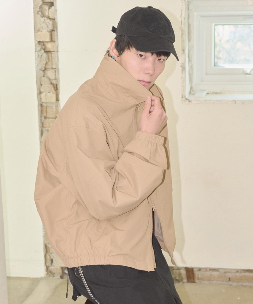 Black Moment Signature Nylon Oversized Blouson 2Way[[Beige]