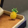 Cute Pineapple Brooch Featuring Sparkling Crystals For Tropical Fashion Accessory Lightweight Comfortable Wear