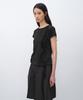 INSILENCE WOMEN Frill Strap Pigment Top Black