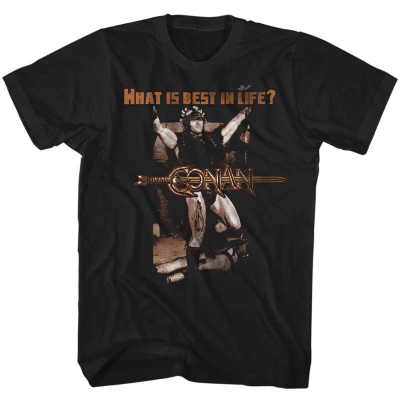 Conan The Barbarian TShirt Unisex Classic Barbarian Quote Graphic Short Sleeve Streetwear Casual Loose Fit s Movie Fan Tee