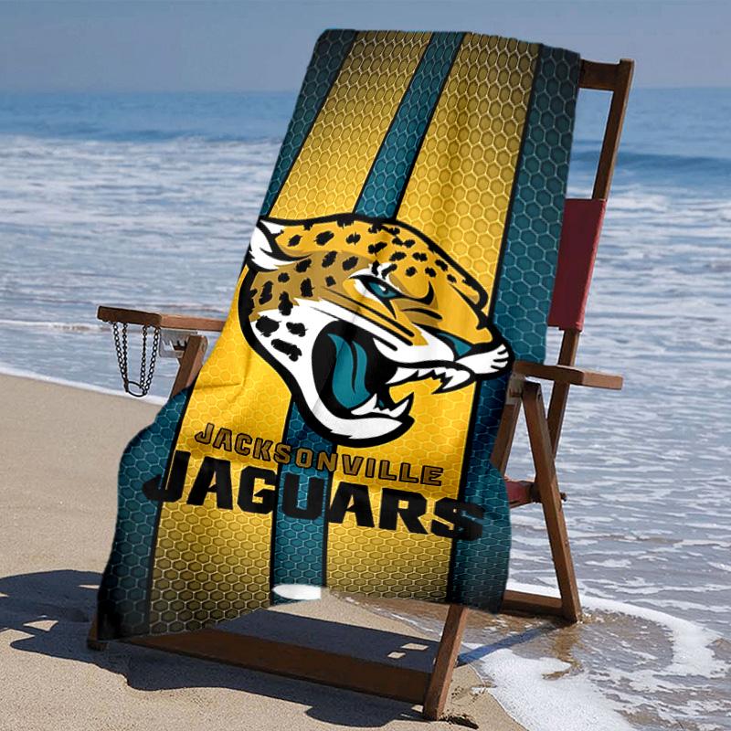 Proof Beach Towel with Jacksonville Jaguars Logo Pattern - Soft,absorbent,quick-drying,machine Washable - Perfect for Swimming,camping,bathing