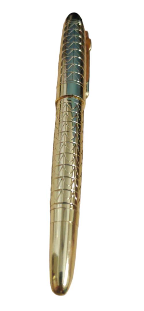 

@ Golden Body Blue Ball Pen With Cap SM224-60% OFF