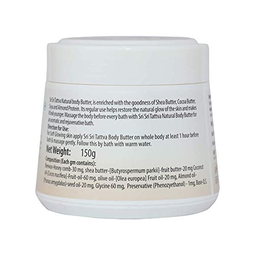 Natürliche Körperbutter mit Kokosnuss und Mandel (150 gr), Körperbutter Sri Sri Tattva