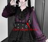 Cute Lace Bow Lolita Shirts Women Japanese Y2K Puff Long Sleeve Slim Fit Blouse Subcultural Matching Clothing